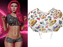 Cris Ripped Crop Top [Sugarskull Sombrero] - Maitreya (+Petite) • Legacy • Freya