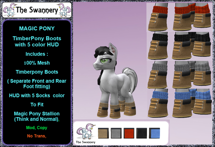 Magik Pony Stallion - Timberpony Boots (Front & Rear)