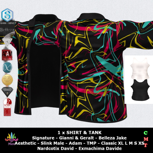 Merc - Open Shirt & Tanks - Cypher 2 - Most Fits Mens