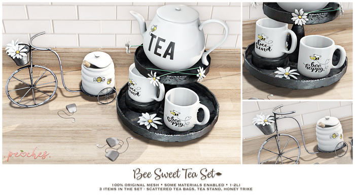 .peaches. Bee Sweet Tea Set