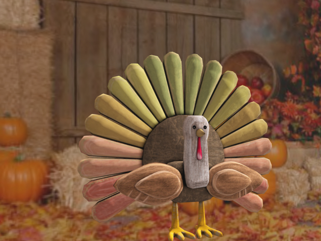 Turkey Thanksgiving Deco (autumn tones)