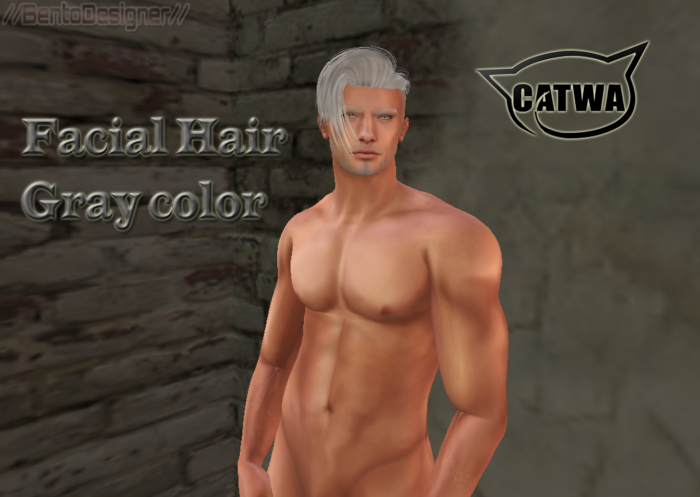//BentoDesigner// Facial Hair Gray color - CATWA