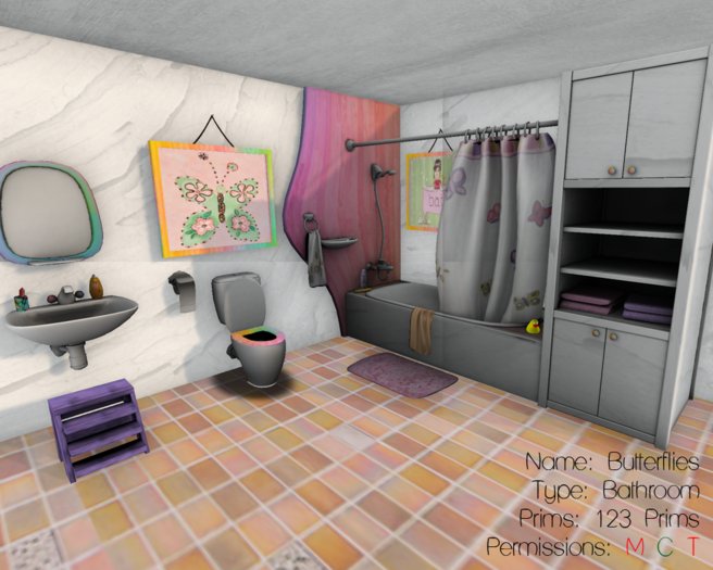 Tiny Spaces - Butterfly Bathroom