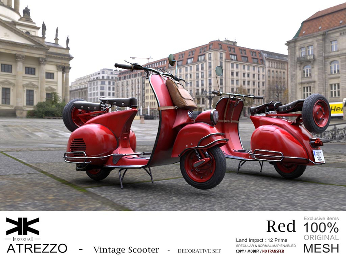 Atrezzo :: Vintage Scooter :: Red :: {kokoia}