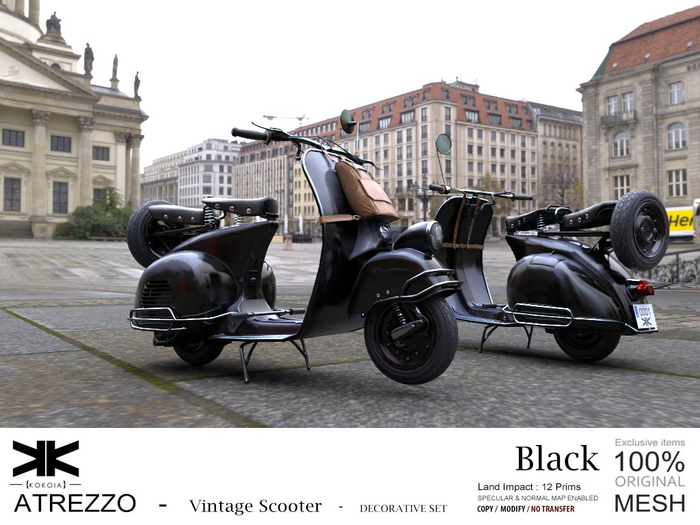 Atrezzo :: Vintage Scooter :: Black :: {kokoia}