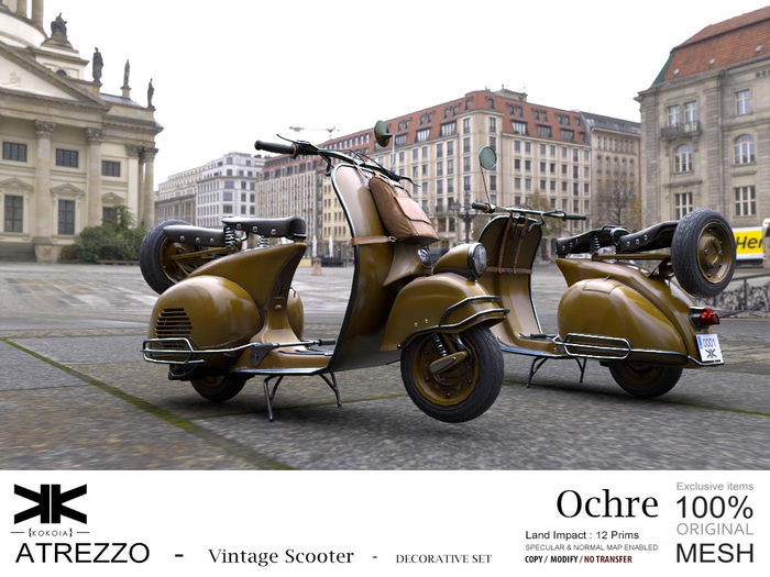 Atrezzo :: Vintage Scooter :: Ochre :: {kokoia}