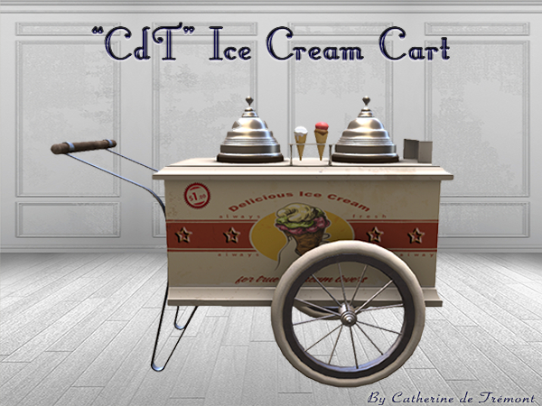"CdT"  Ice Cream Cart metal