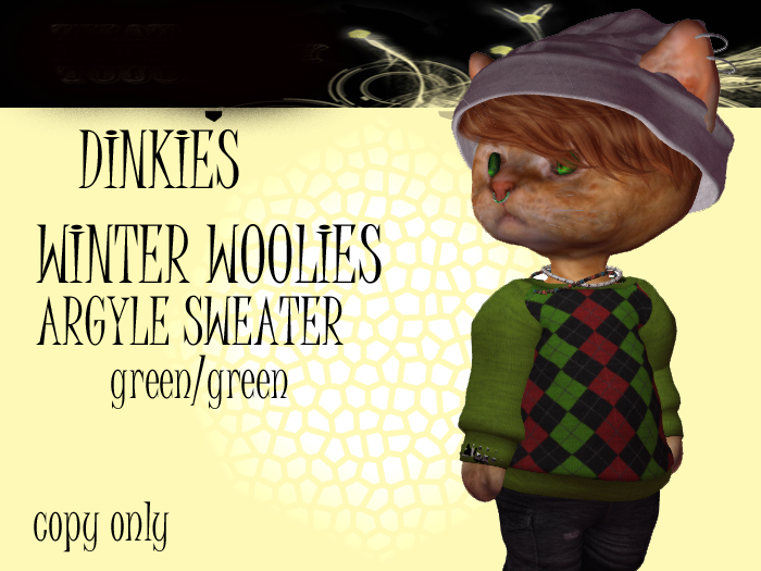 RT -WINTER WOOLIES -ARYGLE-GREEN/GREEN  -ADD TO UNPACK