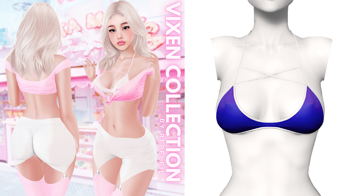 Rebelpill - Vixen Collection Bra Uniform Blue