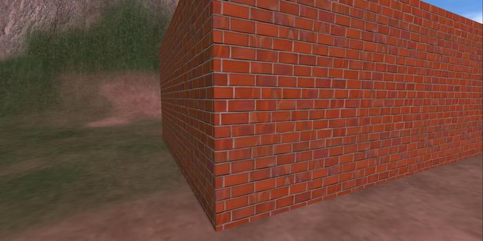 Decorative orange brick wall - tiled texture