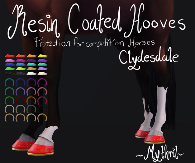 ~Mythril~ Resin Coated Hooves (Clydesdale)