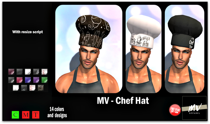 MV - Chef Hat (wear to unpack)