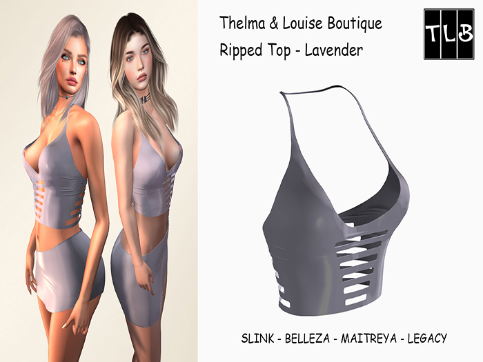 TLB - Ripped Top - Lavender