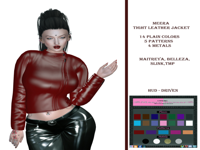 !MB! MEERA- TIGHT LEATHER JACKET (ADD)