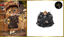 *DB* DINKIES PENNY BLOUSE* black floral