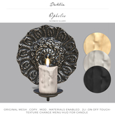 Dahlia - Ophelia - Wall Sconce Candle - Silver 