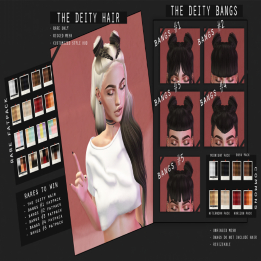Beusy: Deity Bangs #4 - Deity Gacha - Dusk Palette - COMMON
