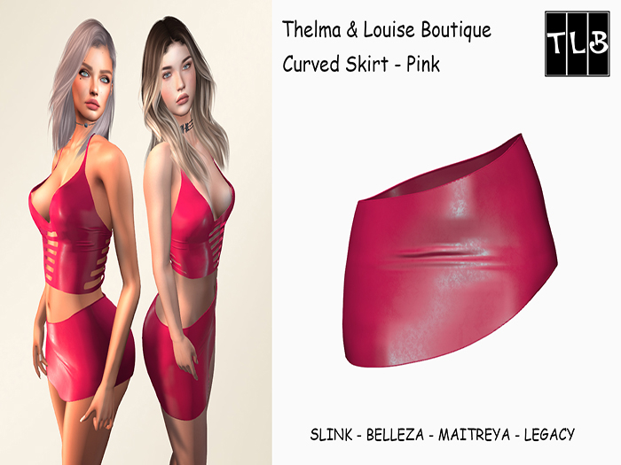 TLB - Curved Skirt - Pink