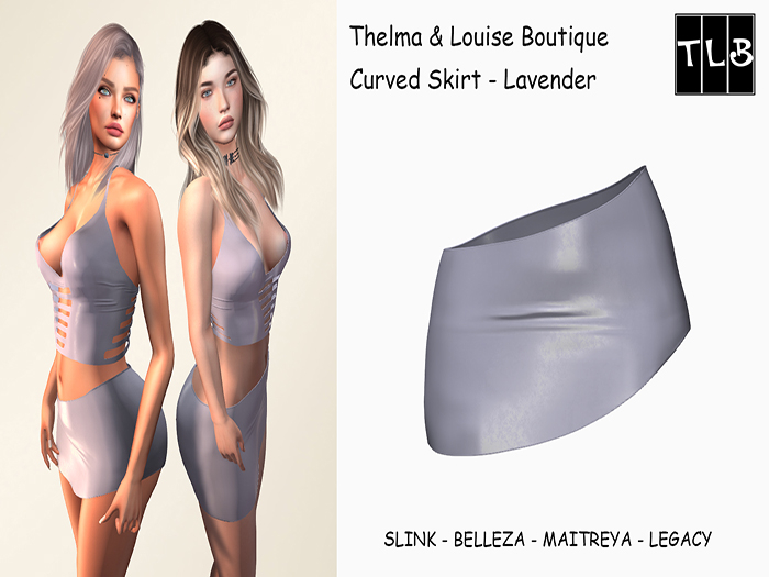 TLB - Curved Skirt - Lavender