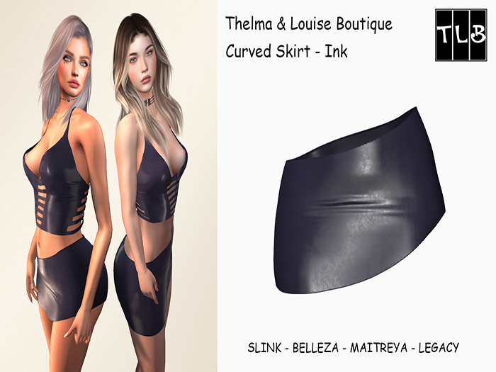TLB - Curved Skirt - Ink
