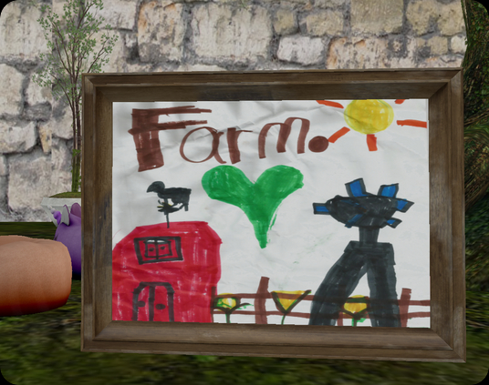 Framed Childs Farm Drawing