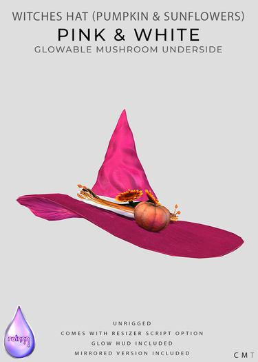 rainnn - Witches Hat - Pink & White