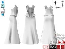 Dae Obj FBX For Flames Chest Strapless Long Gown Slink, Maitreya, Belleza, Tonic, Ocacin Standard