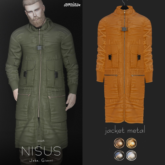 amias - NISUS coat cognac 