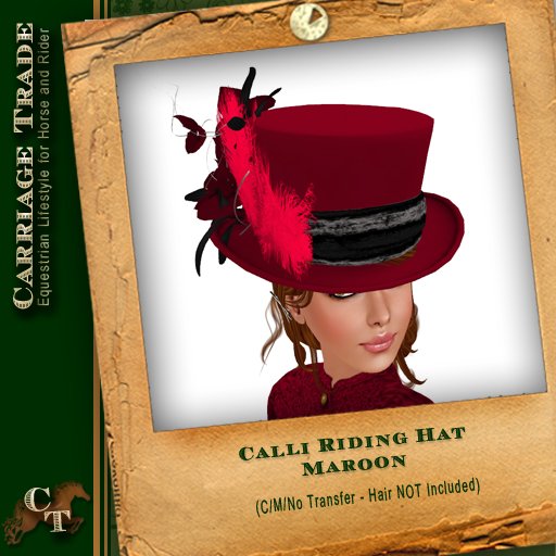 @CT@ Calli Riding Hat Maroon