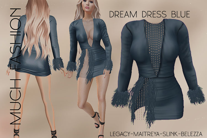 MUCH FASHION-DREAM DRESS BLUE