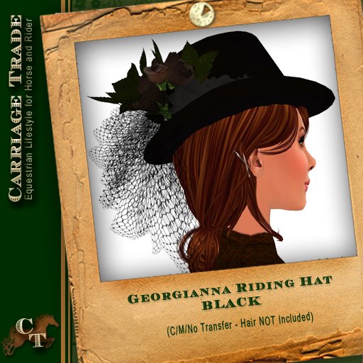 @CT@ Georgianna Riding Hat Black