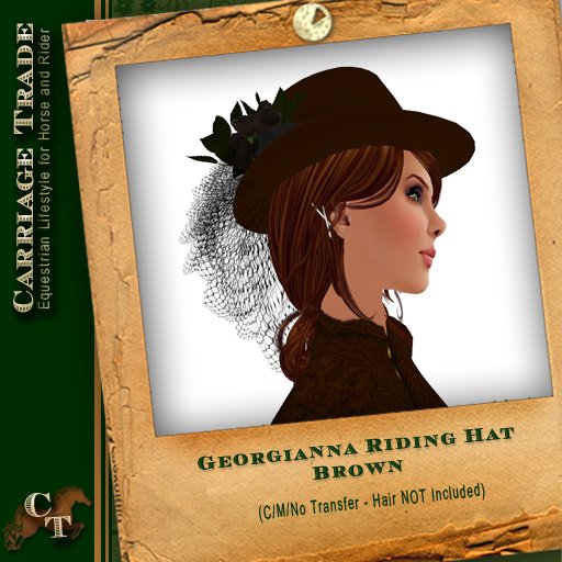 @CT@ Georgianna Riding Hat Brown