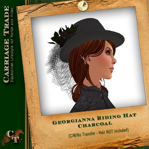 @CT@ Georgianna Riding Hat Charcoal