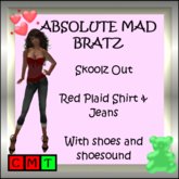 Red plaid and Jeans