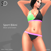 S/D Sport Bikini in Black and Green