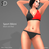 S/D Sport Bikini in Black and Red