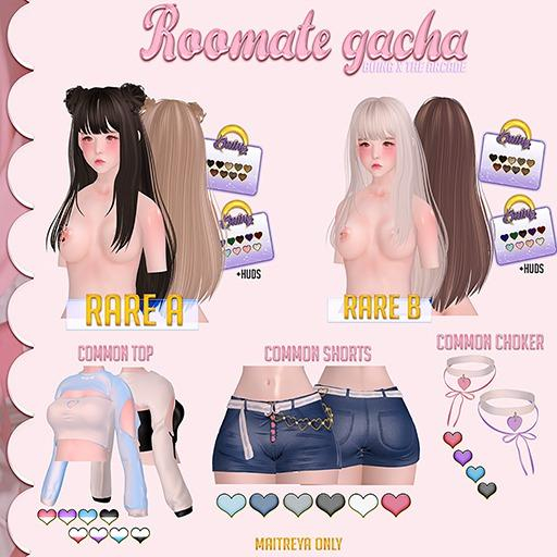 {Buing} Roomate gacha. Shorts Dark Blue {box}