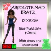 Blue plaid and Jeans