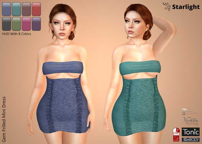 .:{ AC }:.  Gem - Frilled Mini Dress with HUD