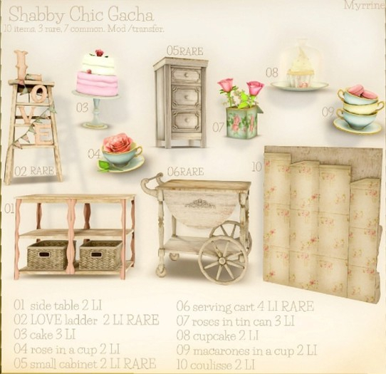 Shabby chic - serving cart RARE