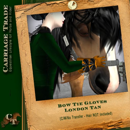 @CT@ Bow Tie Gloves London Tan