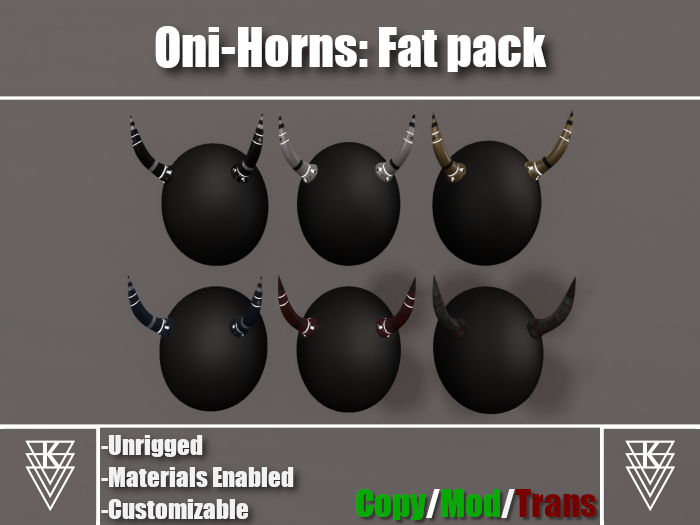 [Katz] Cyberpunk Oni Horns-Fatpack