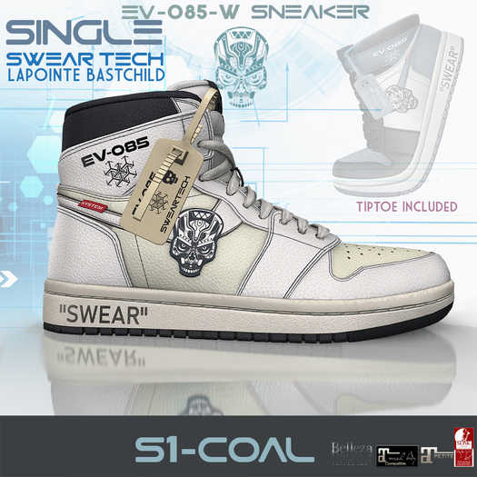 L&B - High Top Sneakers - SwearTECH EV-085W S1 Coal  Lara / Petite / Belleza / Kupra