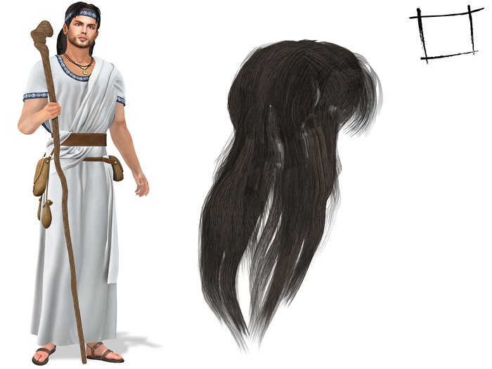 WC1788 Men's Ancient Long Hair