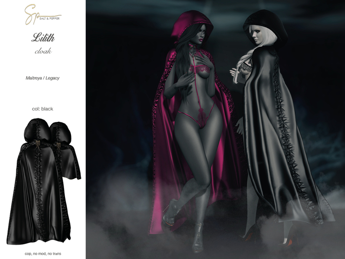 S&P Lilith cloak black (wear to unpack)