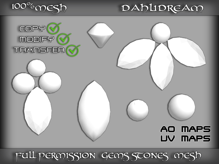 DahliDream_Full_Permission_Gems_Stones_Mesh