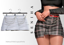 Seniha. Nuria Skirt&Belt // White