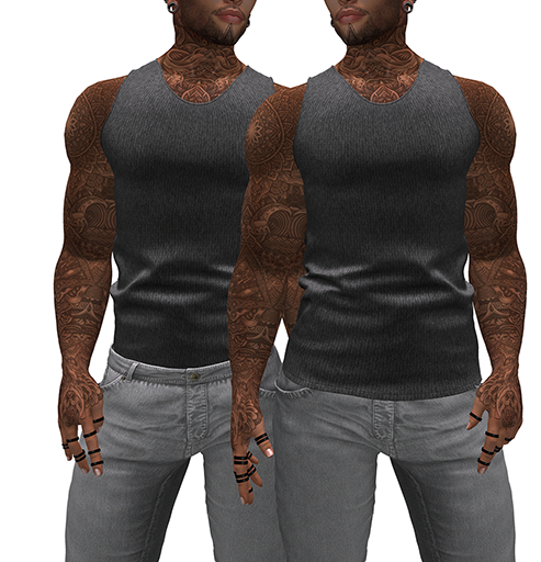 RC Lt Grey  Ribbed Tank ADD