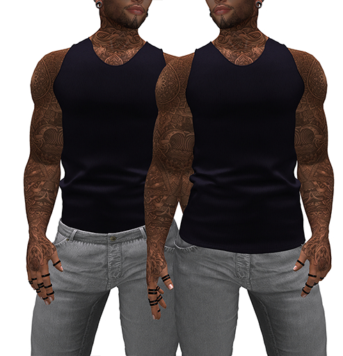 RC Blue  Ribbed Tank ADD