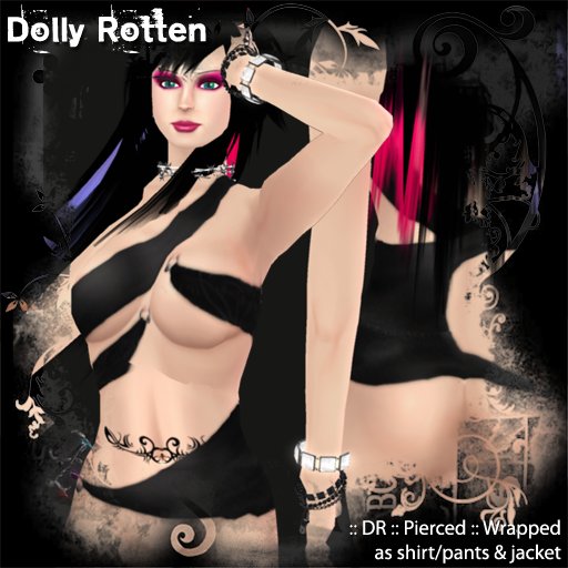 :: Dolly Rotten :: Pierced :: Wrapped (black)